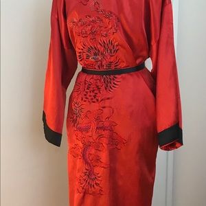 Vintage Satin robe unisex